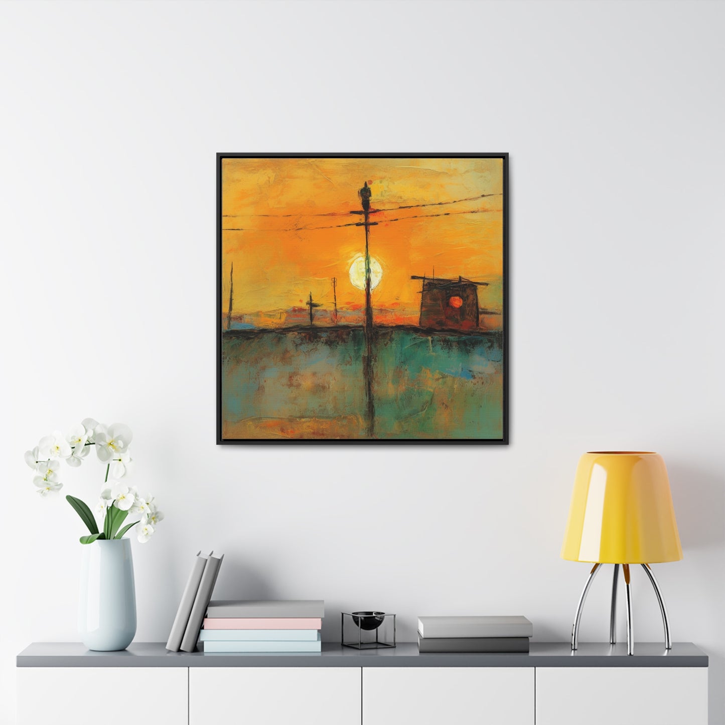 Land of the Sun 50, Valentinii, Gallery Canvas Wraps, Square Frame