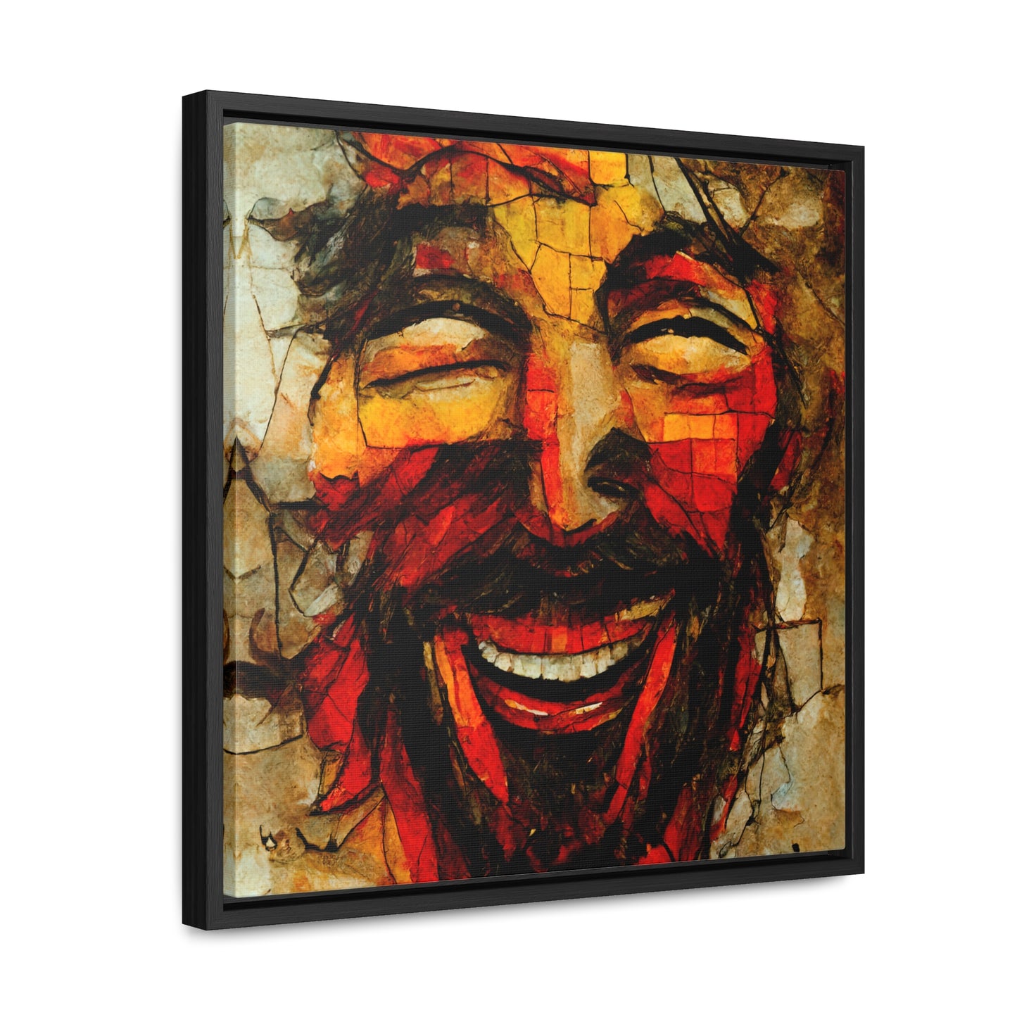 Jesus smiling, Valentinii, Gallery Canvas Wraps, Square Frame