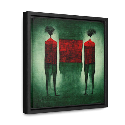 Loneliness Green Red 30, Valentinii, Gallery Canvas Wraps, Square Frame