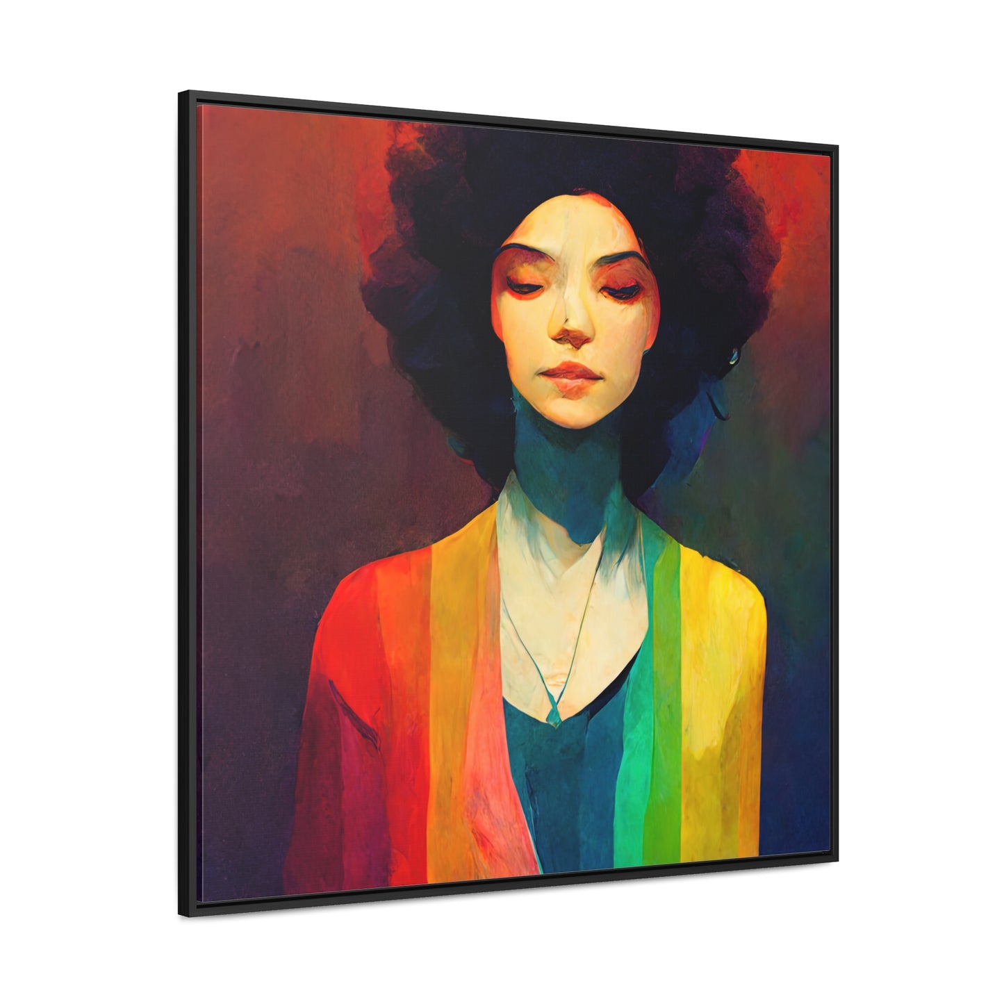 Lady's faces 19, Valentinii, Gallery Canvas Wraps, Square Frame