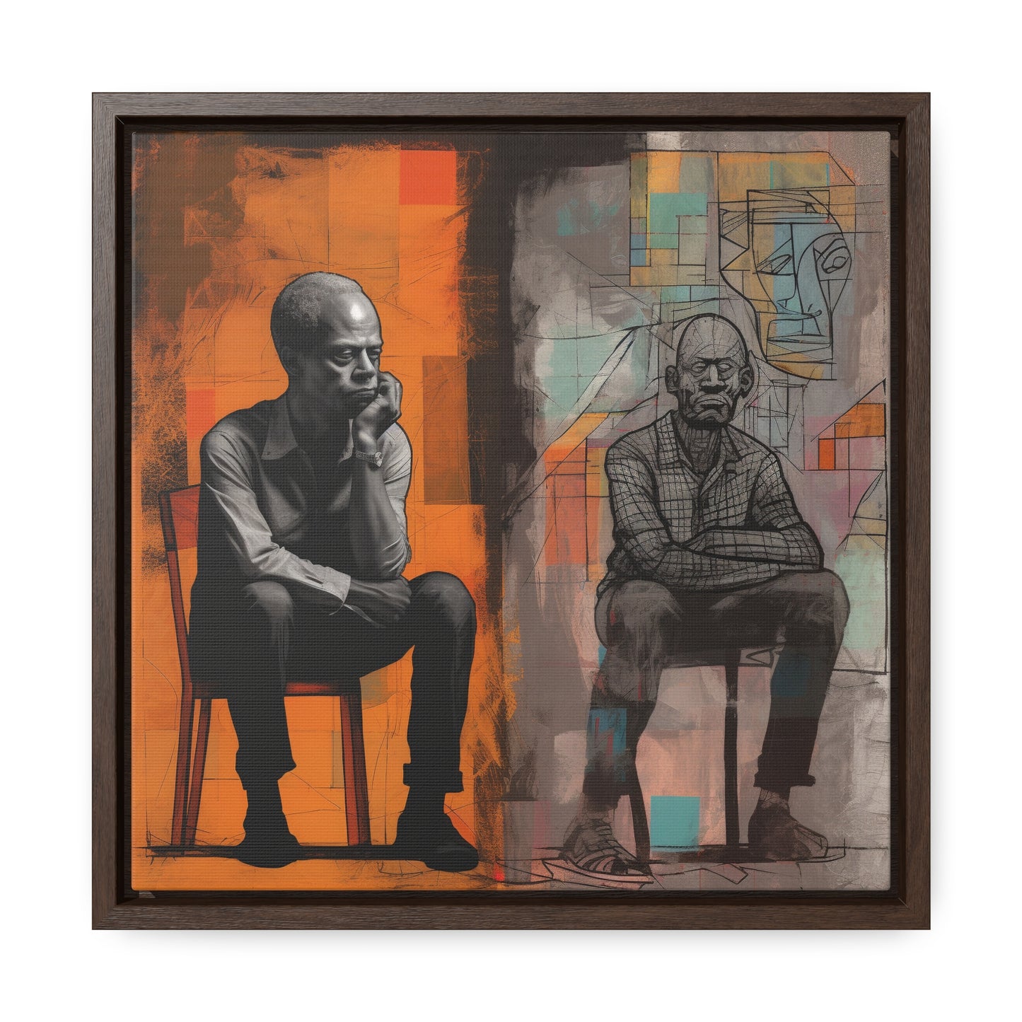 Sit and Listen, Gallery Canvas Wraps, Square Frame