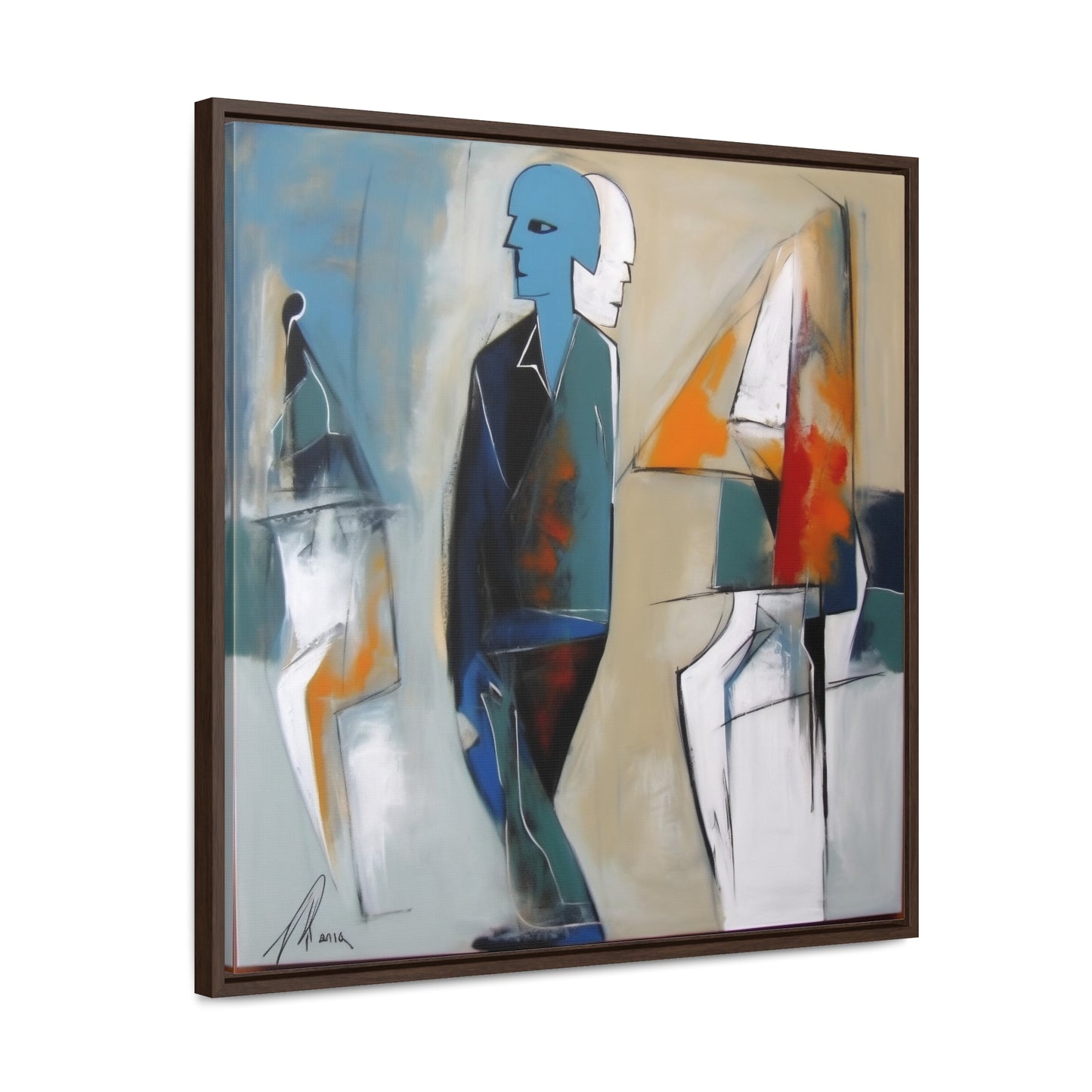 Sad Man 27, Valentinii, Gallery Canvas Wraps, Square Frame