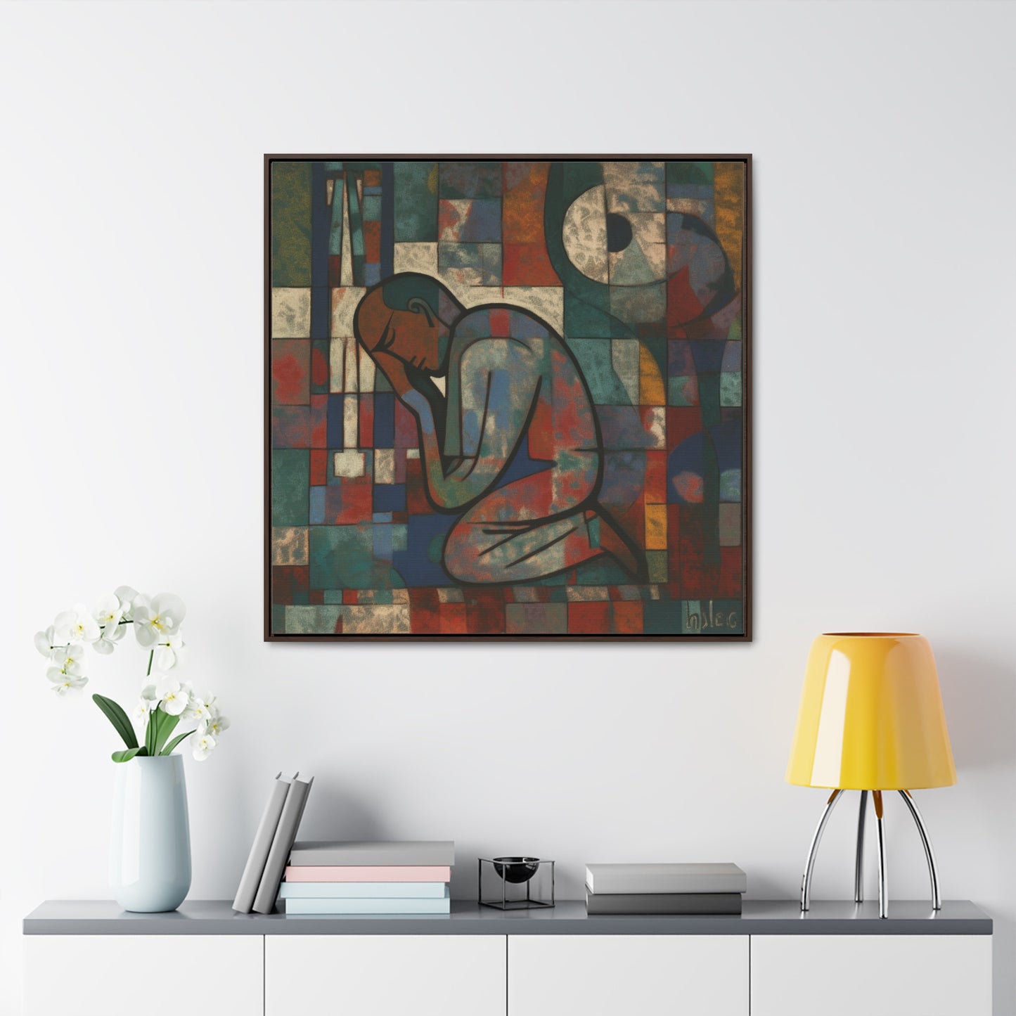 Sad Man 9, Gallery Canvas Wraps, Square Frame