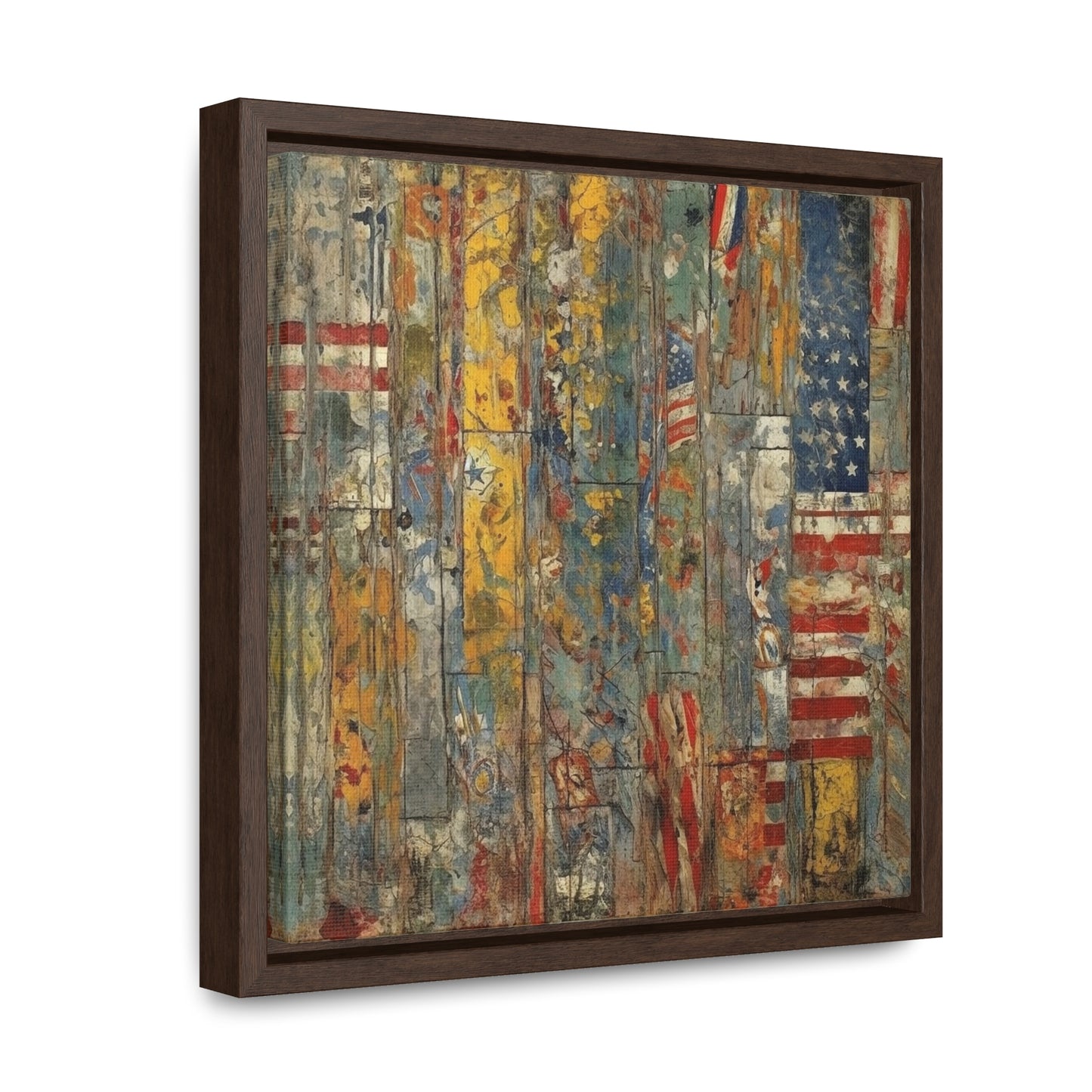 USA 9, Gallery Canvas Wraps, Square Frame