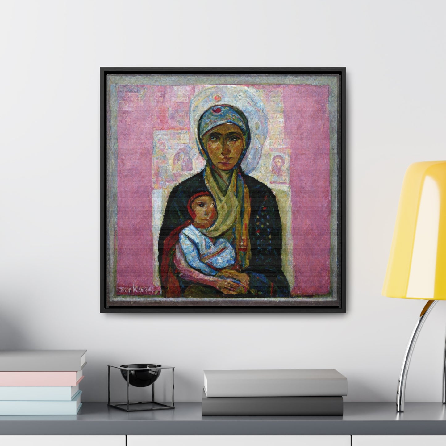 Mary and the Child 25, Valentinii, Gallery Canvas Wraps, Square Frame