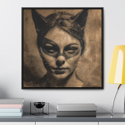 Cat Woman 12, Gallery Canvas Wraps, Square Frame