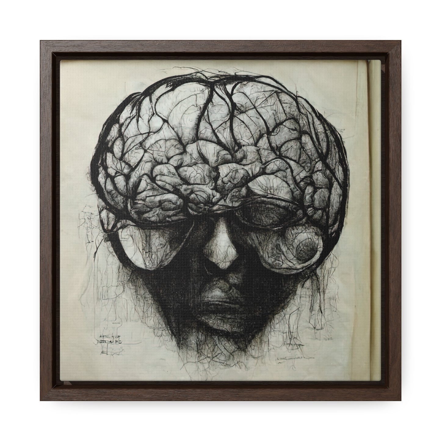 Brain 45, Valentinii, Gallery Canvas Wraps, Square Frame