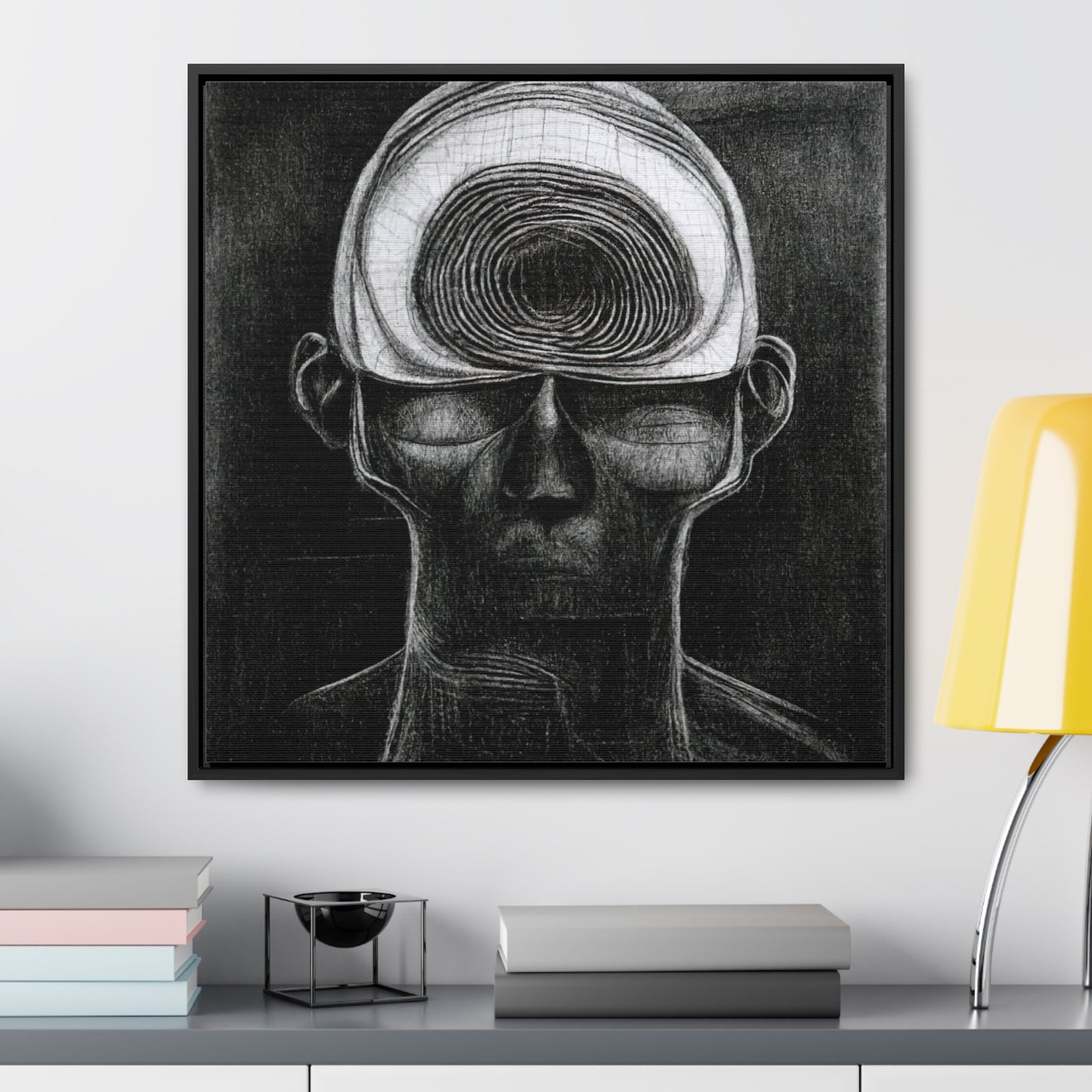 Brain 19, Valentinii, Gallery Canvas Wraps, Square Frame