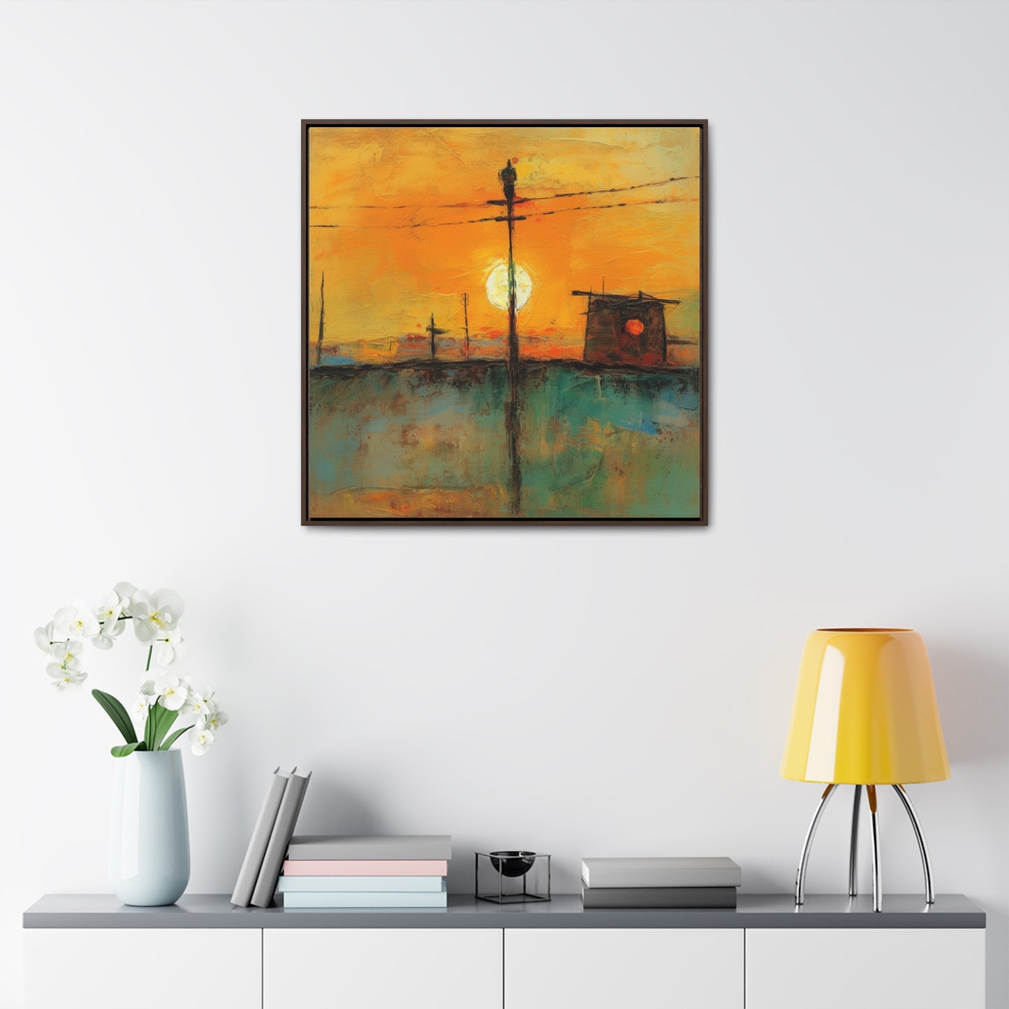 Land of the Sun 50, Valentinii, Gallery Canvas Wraps, Square Frame