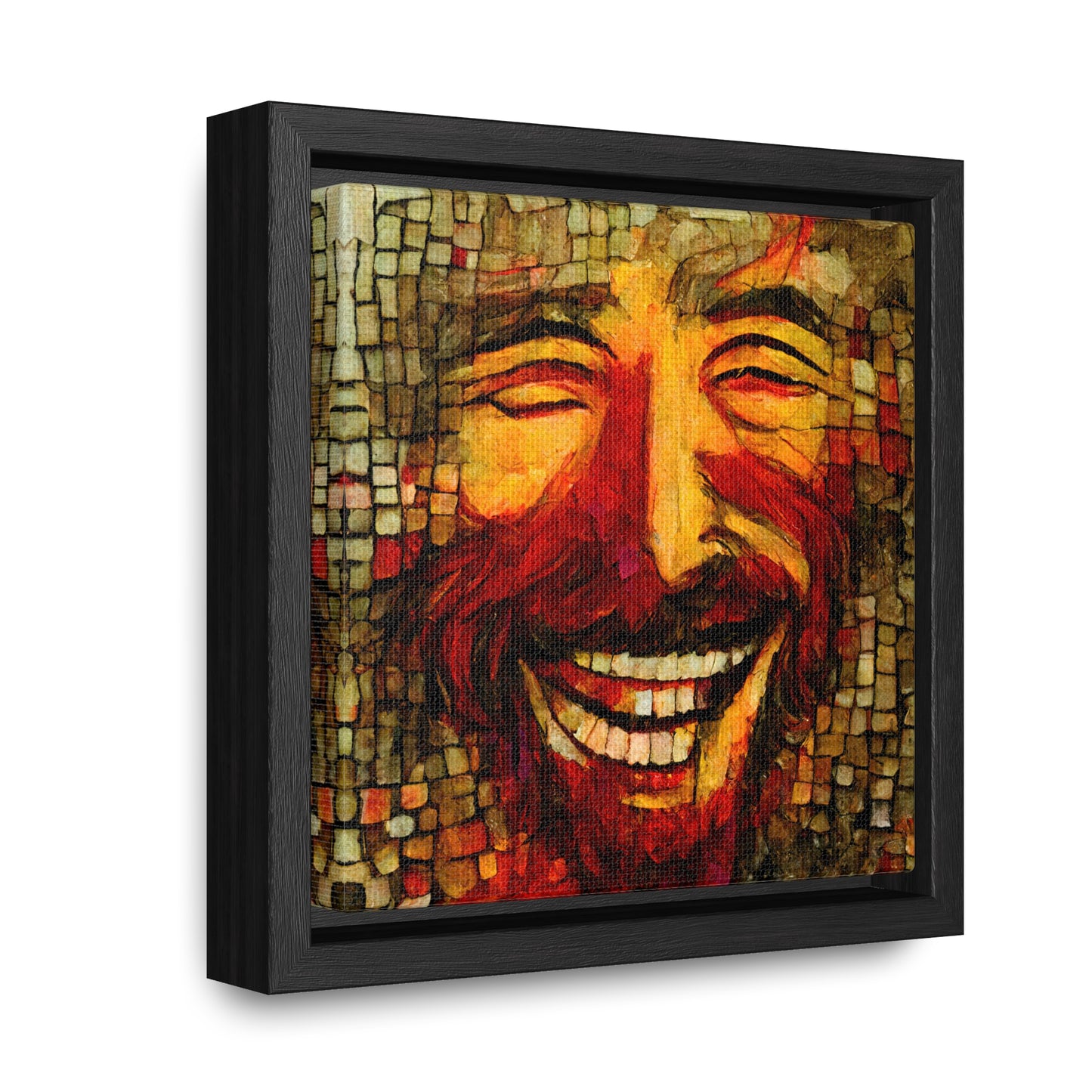 Jesus smiling 4, Valentinii, Gallery Canvas Wraps, Square Frame