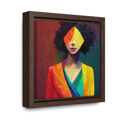 Lady's faces 18, Valentinii, Gallery Canvas Wraps, Square Frame