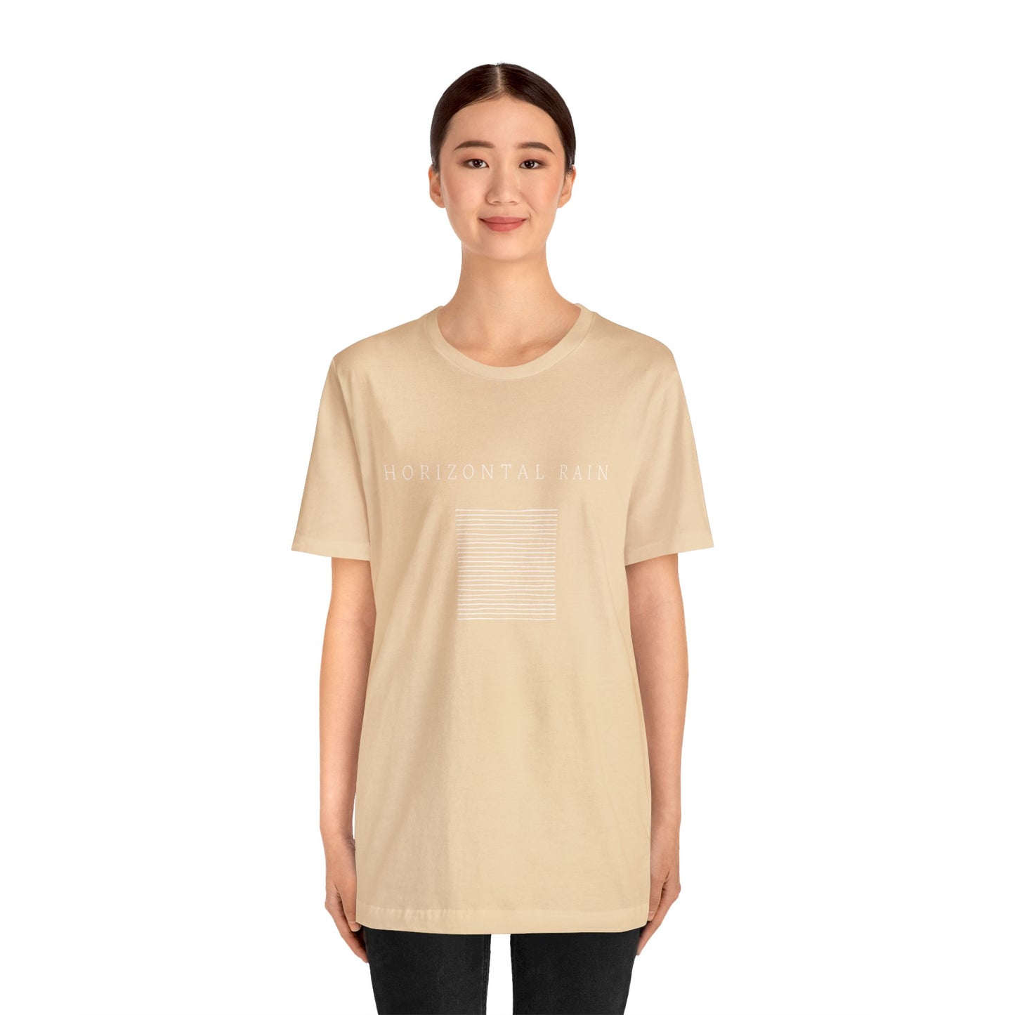 Horizontal Rain, Unisex Jersey Short Sleeve Tee