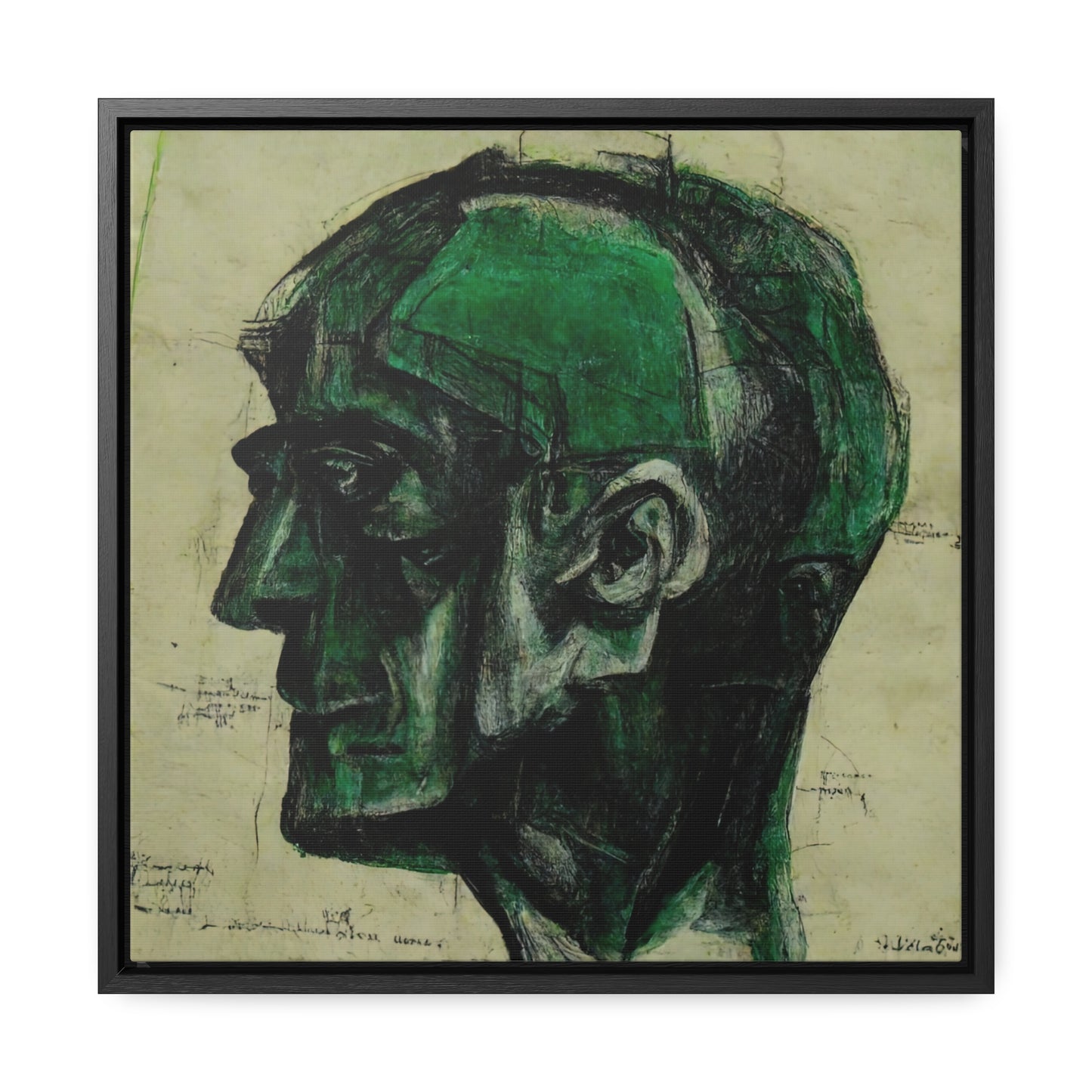 Heads, Valentinii, Gallery Canvas Wraps, Square Frame