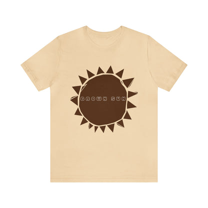 Brown Sun, Unisex Jersey Short Sleeve Tee