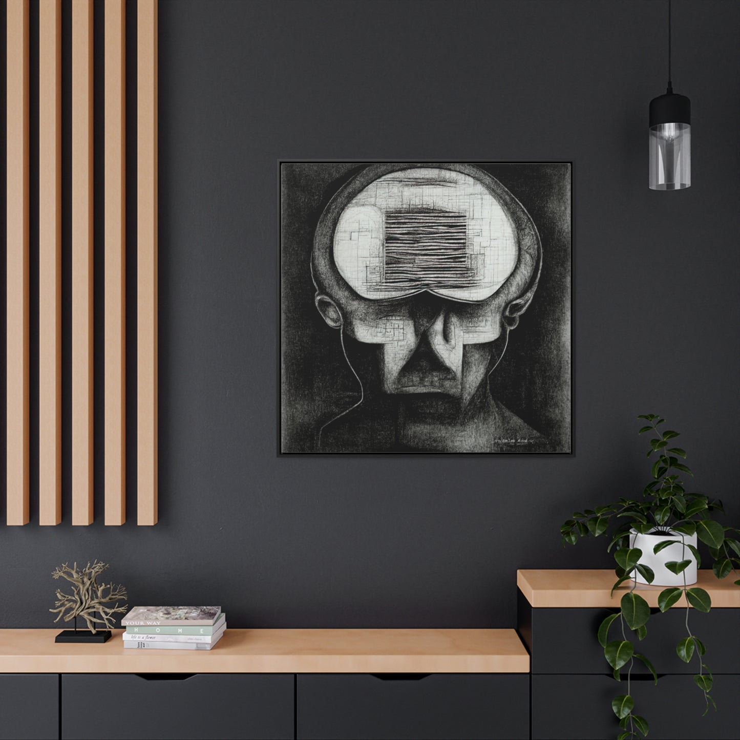 Brain 58, Valentinii, Gallery Canvas Wraps, Square Frame