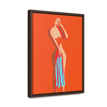 The Orange Towel, Original Eduard Pavel, Gallery Canvas Wraps, Vertical Frame