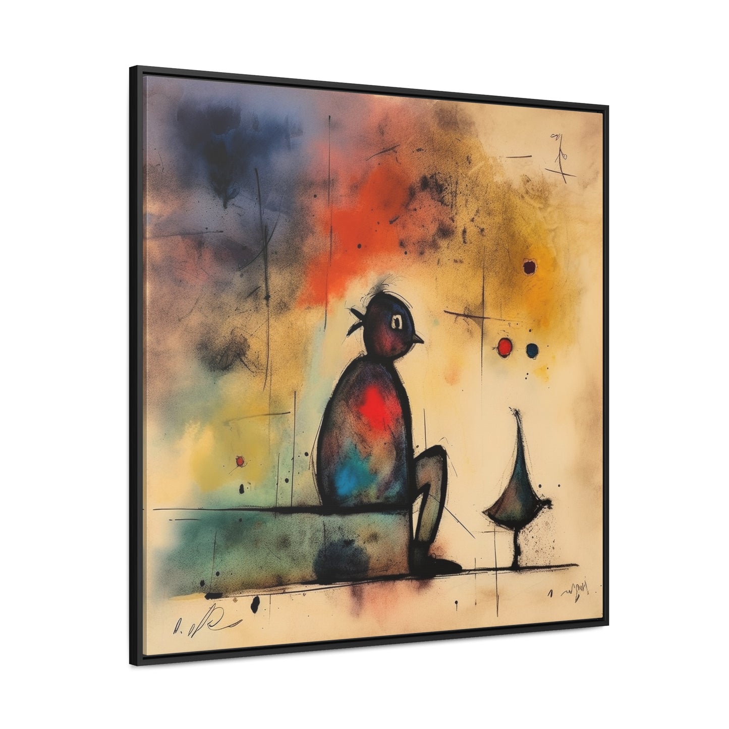 Sad Man 9, Gallery Canvas Wraps, Square Frame