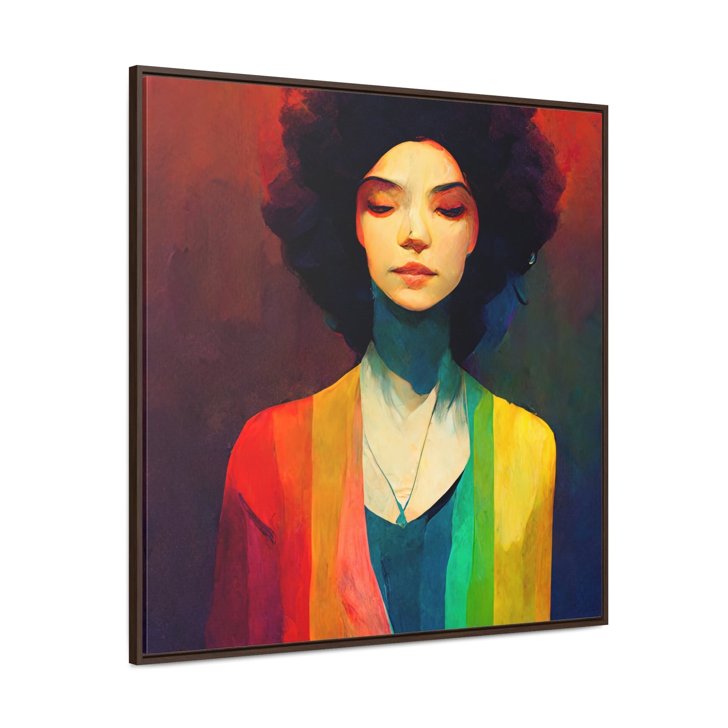 Lady's faces 19, Valentinii, Gallery Canvas Wraps, Square Frame