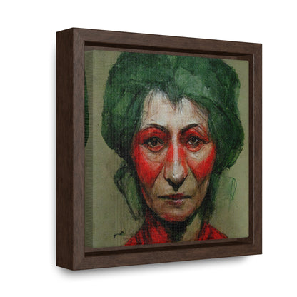 Loneliness Green Red 44, Valentinii, Gallery Canvas Wraps, Square Frame