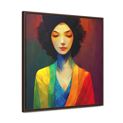 Lady's faces 21, Valentinii, Gallery Canvas Wraps, Square Frame