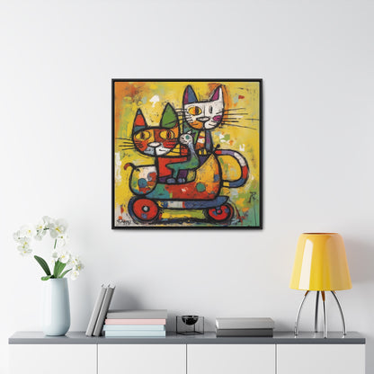 Cat 142, Gallery Canvas Wraps, Square Frame