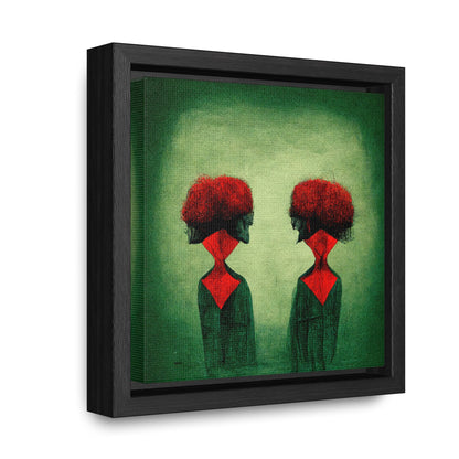 Loneliness Green Red 29, Valentinii, Gallery Canvas Wraps, Square Frame