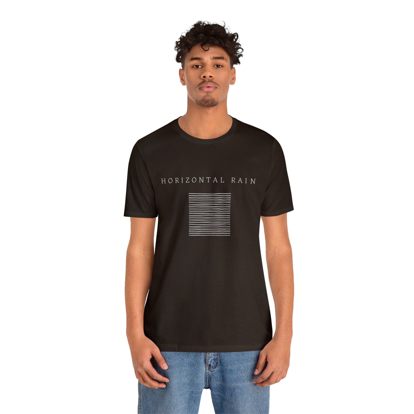 Horizontal Rain, Unisex Jersey Short Sleeve Tee