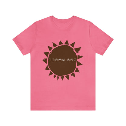 Brown Sun, Unisex Jersey Short Sleeve Tee