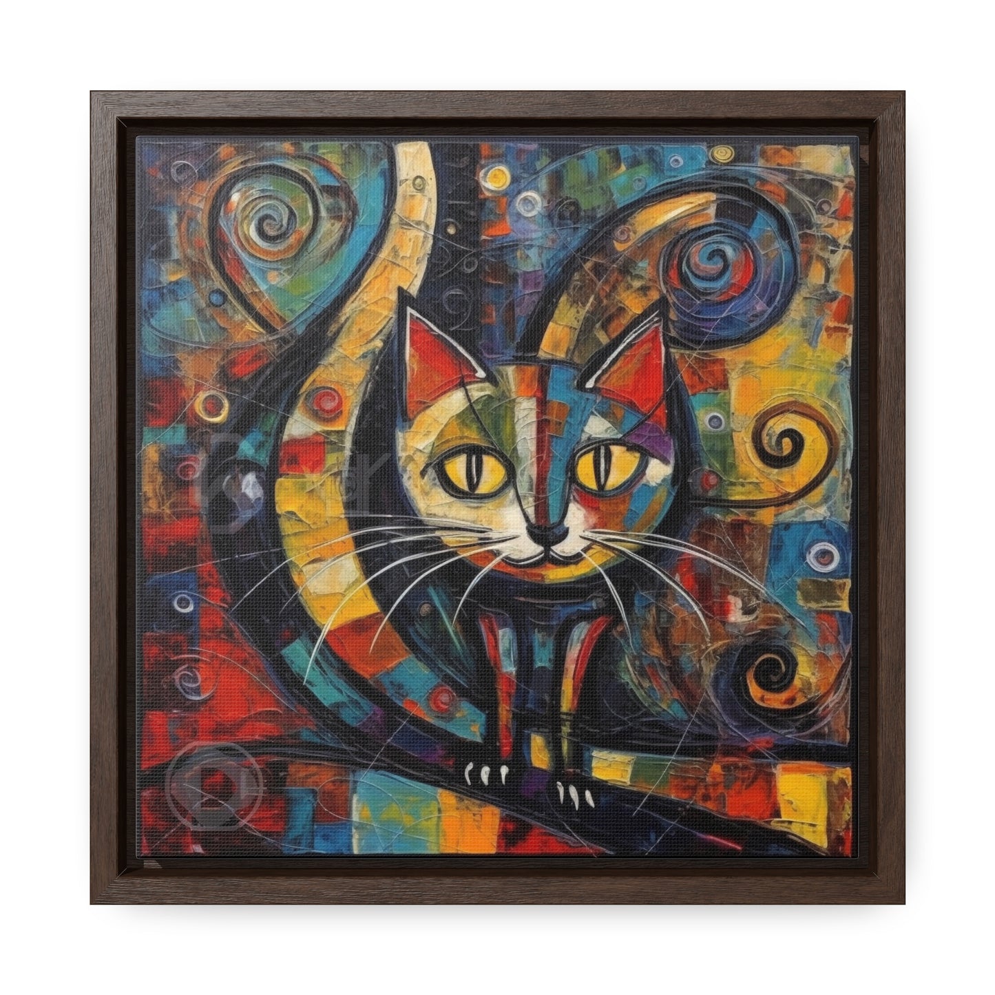 Cat 117, Gallery Canvas Wraps, Square Frame