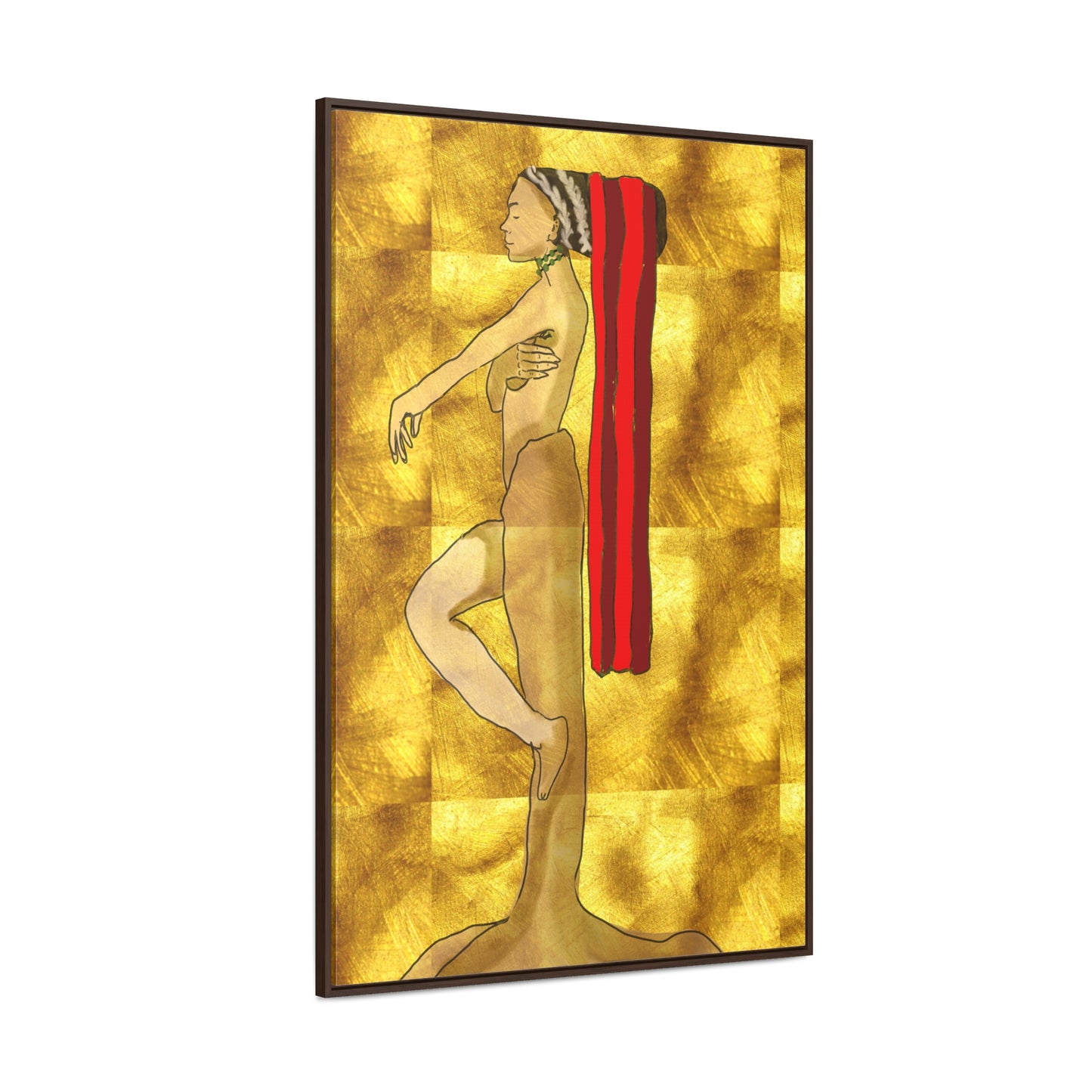 Woman in Gold, Original Eduard Pavel, Gallery Canvas Wraps, Vertical Frame