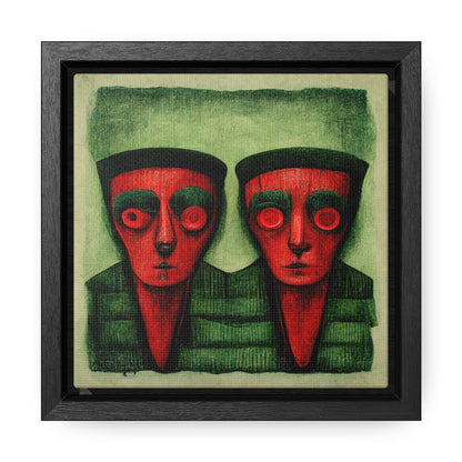 Loneliness Green Red 16, Valentinii, Gallery Canvas Wraps, Square Frame