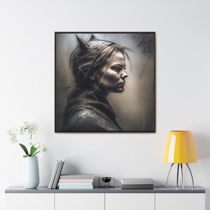 Cat Woman 8, Gallery Canvas Wraps, Square Frame