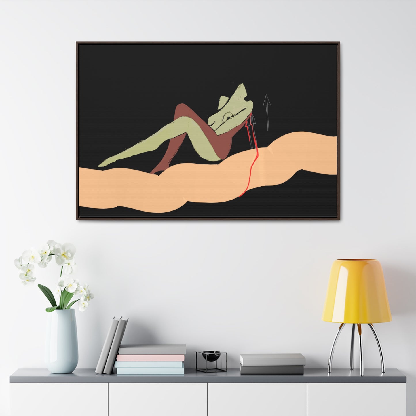 Woman Gold, Original Eduard Pavel, Gallery Canvas Wraps, Horizontal Frame