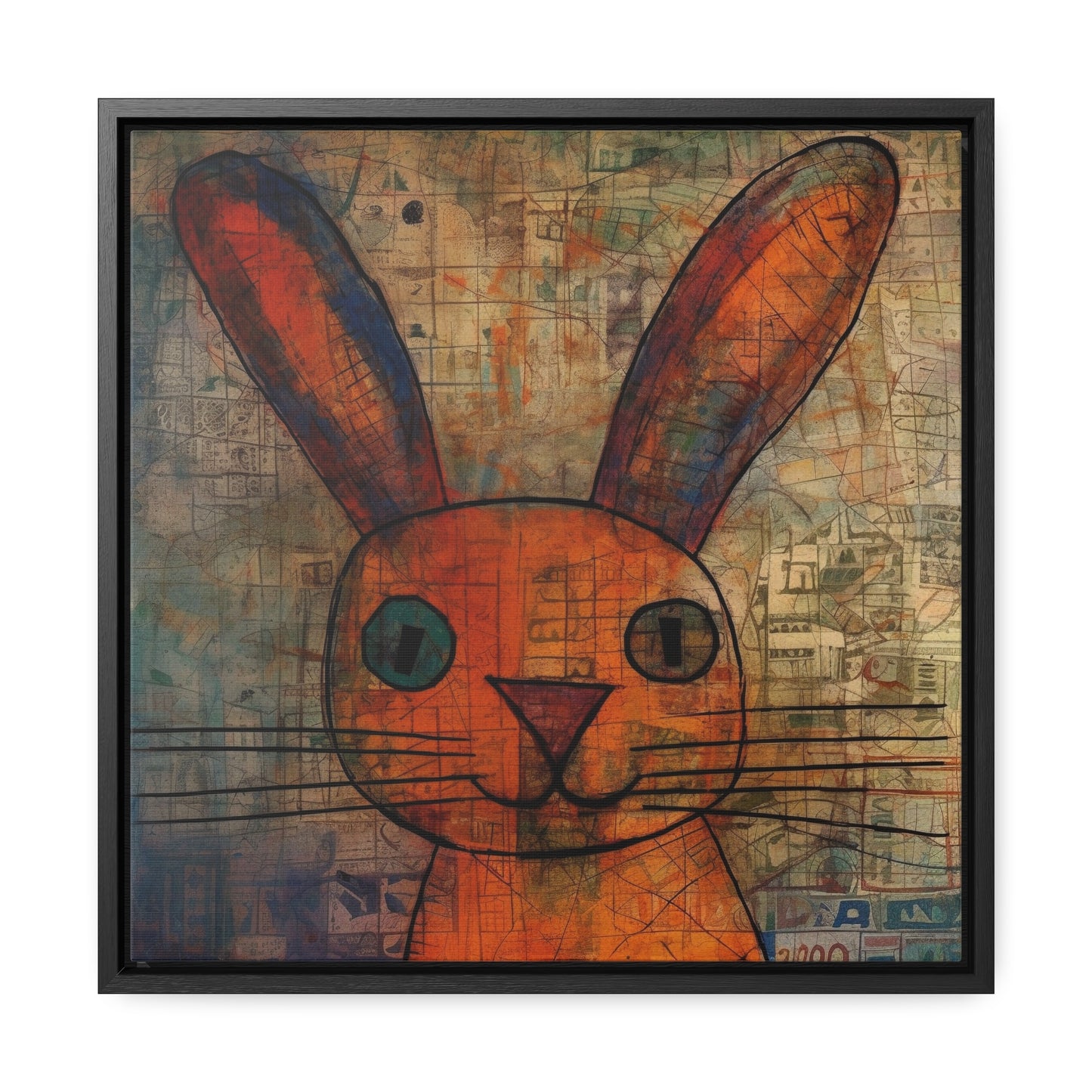 Rabbit 10, Gallery Canvas Wraps, Square Frame