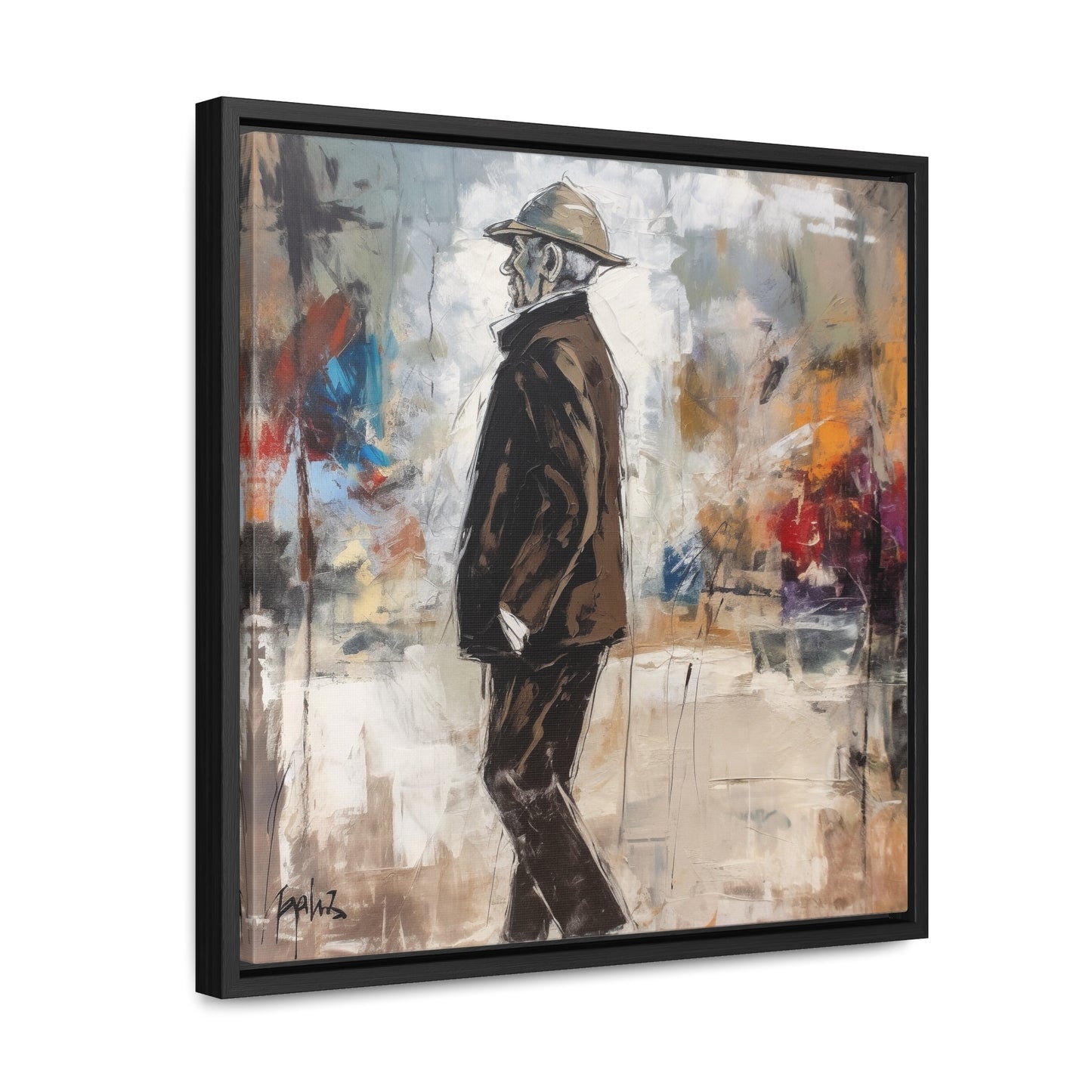 Sad Man 13, Valentinii, Gallery Canvas Wraps, Square Frame