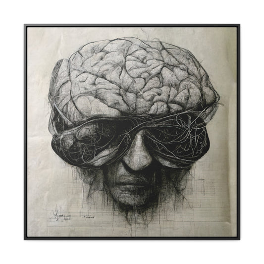 Brain 44, Valentinii, Gallery Canvas Wraps, Square Frame
