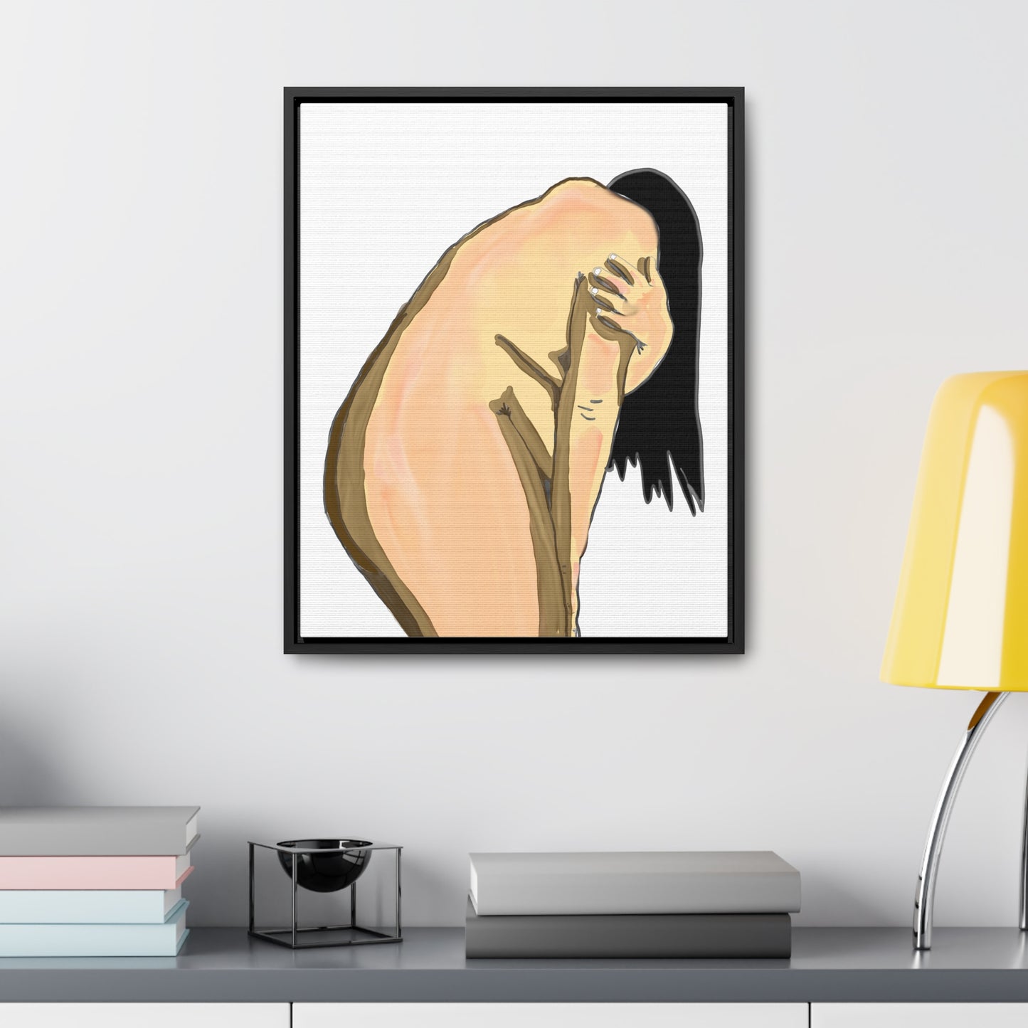 Sorrowful Woman, Original Eduard Pavel, Gallery Canvas Wraps, Vertical Frame