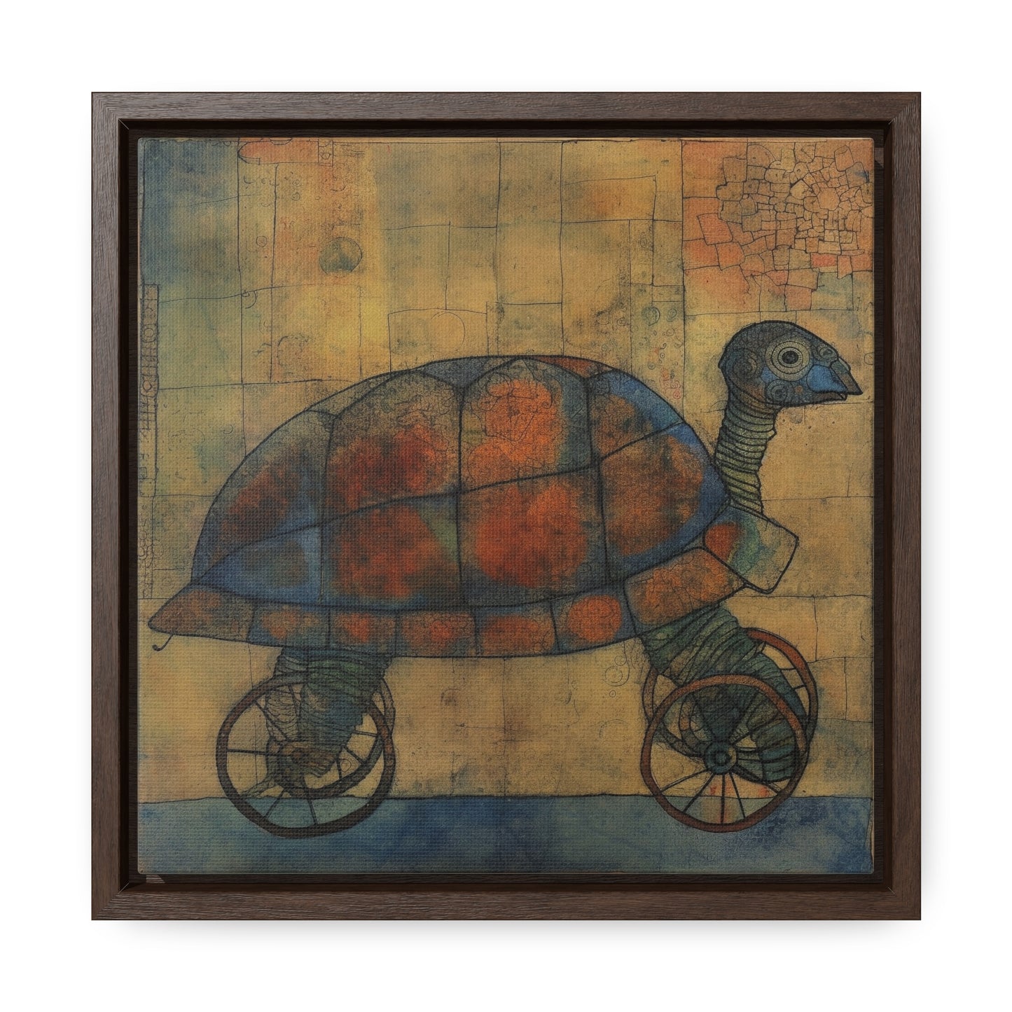 Turtle 18, Gallery Canvas Wraps, Square Frame