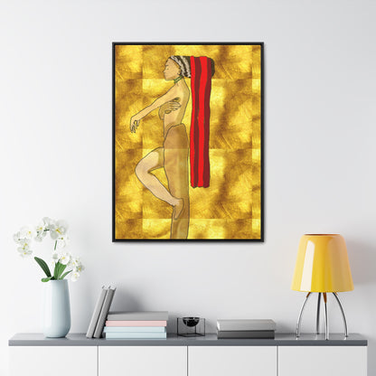 Woman in Gold, Original Eduard Pavel, Gallery Canvas Wraps, Vertical Frame