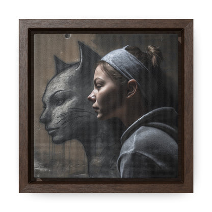 Cat Woman 28, Gallery Canvas Wraps, Square Frame