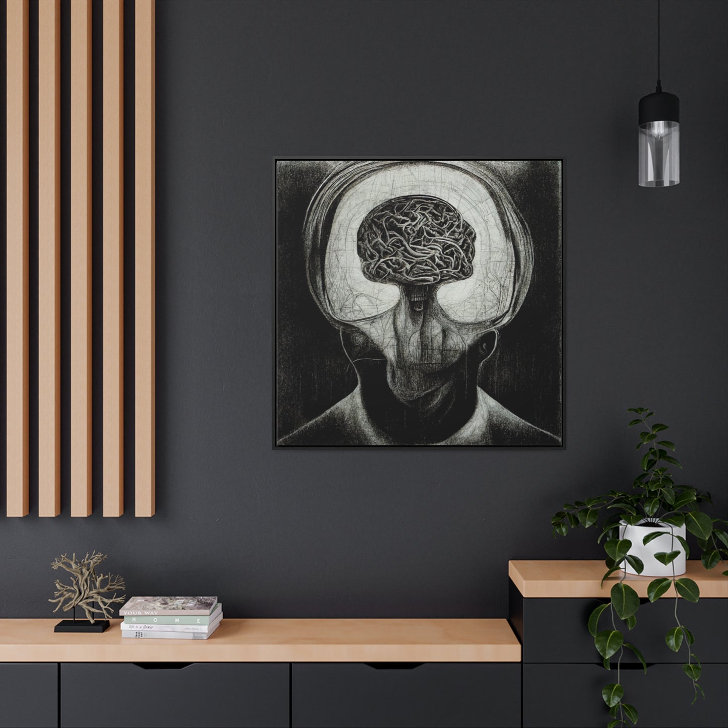 Brain 47, Valentinii, Gallery Canvas Wraps, Square Frame