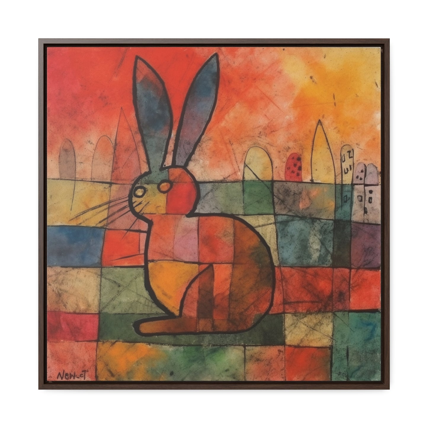 Rabbit 39, Gallery Canvas Wraps, Square Frame