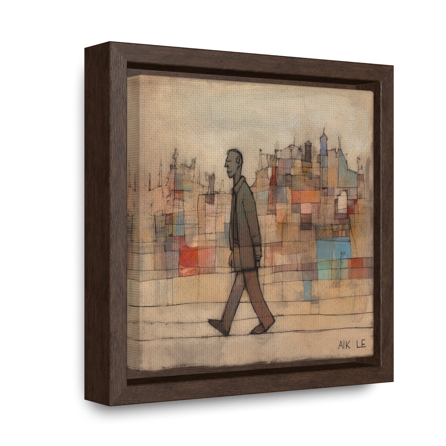 Sad Man 20, Valentinii, Gallery Canvas Wraps, Square Frame