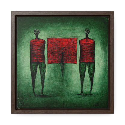 Loneliness Green Red 14, Valentinii, Gallery Canvas Wraps, Square Frame