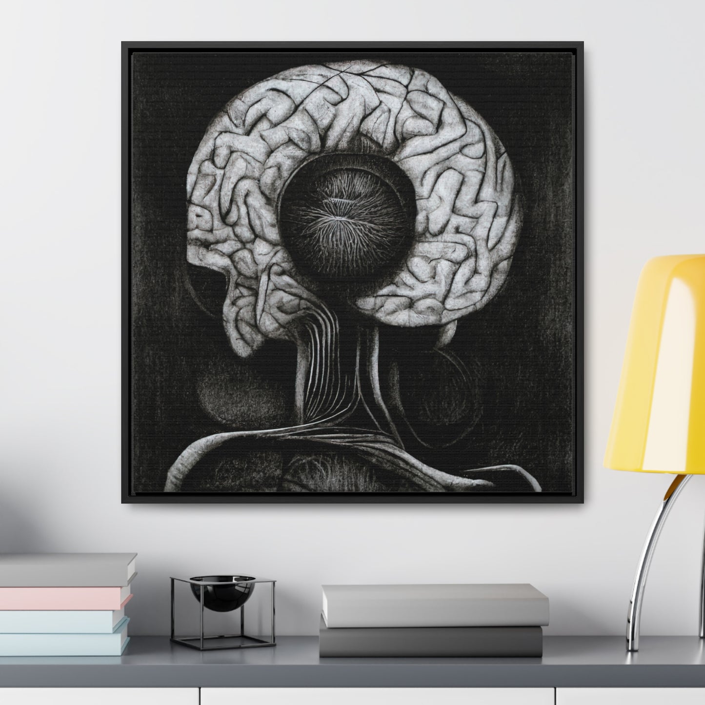 Brain 40, Valentinii, Gallery Canvas Wraps, Square Frame