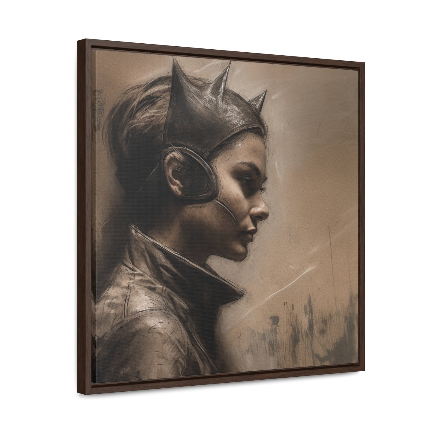 Cat Woman 15, Gallery Canvas Wraps, Square Frame