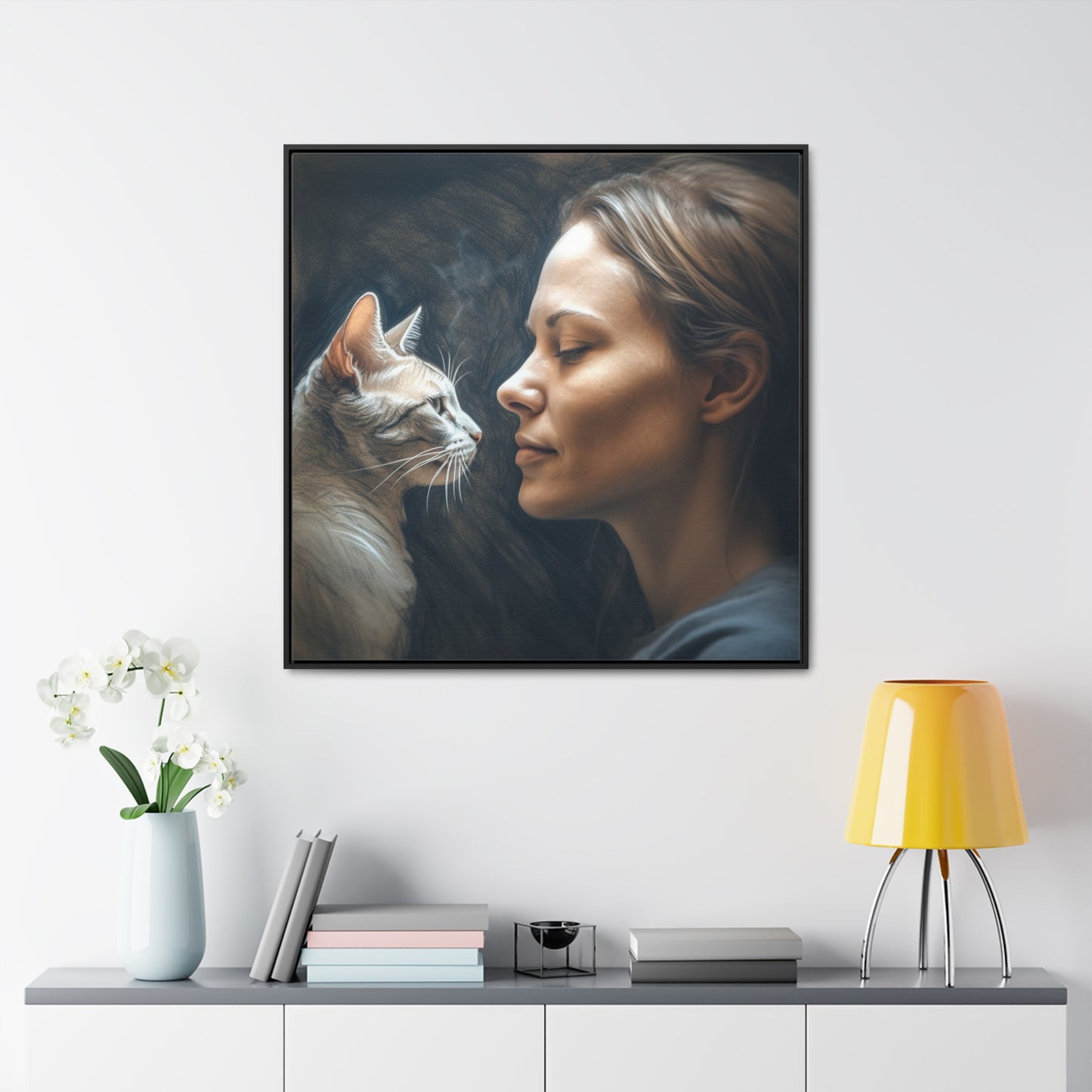 Cat Woman 32, Gallery Canvas Wraps, Square Frame