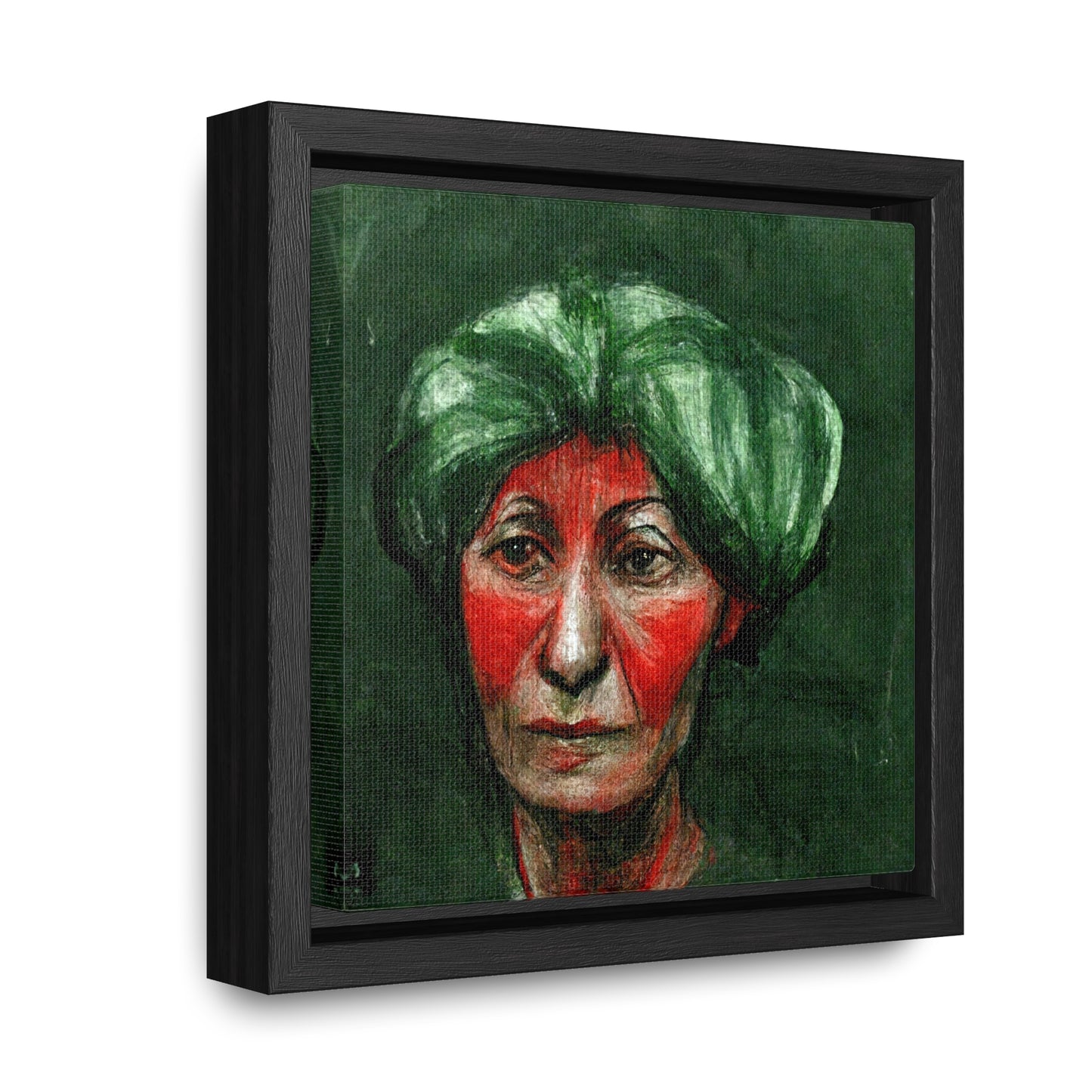 Loneliness Green Red 42, Valentinii, Gallery Canvas Wraps, Square Frame