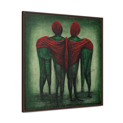 Loneliness Green Red 2, Valentinii, Gallery Canvas Wraps, Square Frame