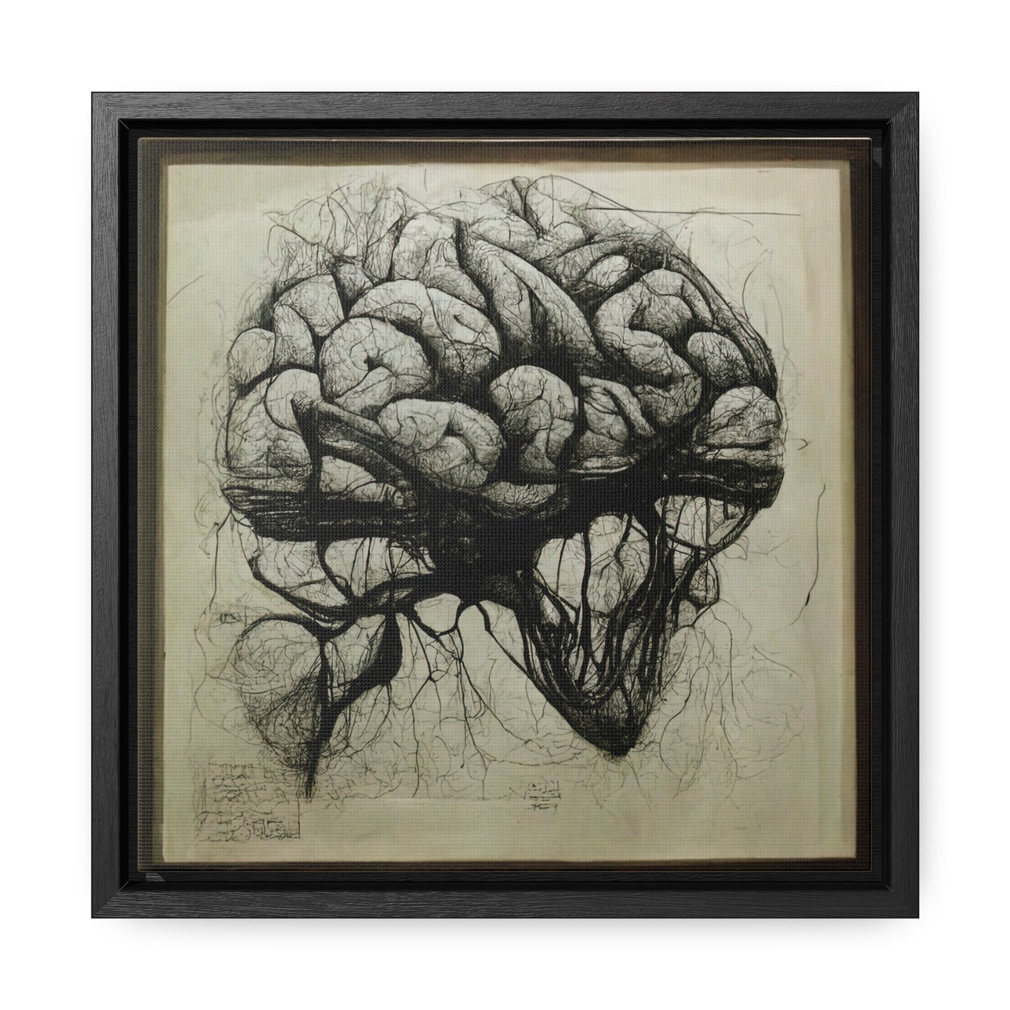 Brain 55, Valentinii, Gallery Canvas Wraps, Square Frame